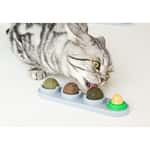 【Petio 木貓砂 換購品】舔舔球 貓玩具 貓咪自嗨貓薄荷旋轉球 一套四顆(顏色隨機)