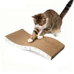 【Petio 木貓砂 換購品】HelloDOG 玩具嚴選 瓦楞紙貓抓板 S微彎形 顏色隨機