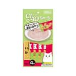 CIAO 貓零食 貓零食 CIAO 肉泥 貓零食 雞肉+魷魚肉醬 14g 4本入 (綠令) (SC-79)