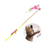 【CATS BEST 木貓砂 換購品】HelloDOG 玩具嚴選 吊吊小老鼠羽毛逗貓棒 1支 (顏色隨機)