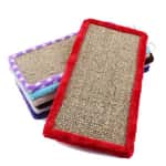 【Petio 木貓砂 換購品】HelloDOG 玩具嚴選 劍麻貓抓板 手提/掛牆绒布圍邊 (顏色隨機)