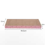 【Petio 木貓砂 換購品】HelloDOG 玩具嚴選 瓦楞紙貓抓板 長方形粉紅色 1件