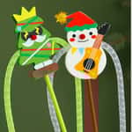 【Petio 木貓砂 換購品】HelloDOG 貓玩具 聖誕可愛造型逗貓玩具 聖誕樹雪人 隨機款