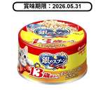 unicharm Unicharm 貓罐頭 日本三星銀匙 13歲高齡貓用 吞拿魚+鰹魚 70g (橙黃) (賞味期限 2026.05.31)