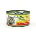 Feline Gourmet 貓罐頭 Feline Gourmet 貓罐頭去毛球配方 吞拿魚及蝦 80g (FG80-6)