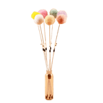 【Petio 木貓砂 換購品】HelloDOG 玩具嚴選 兔毛柔軟波波逗貓棒 (顏色隨機)