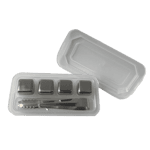 【龜泉 龜泉 清酒 換購品】不銹鋼冰酒石連冰夾套裝 四粒裝