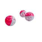 【Petio 木貓砂 換購品】HelloDOG 貓玩具 貓咪至愛 滾地雙色膠鈴鐺球 (顏色隨機)