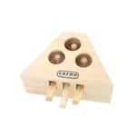 【Petio 木貓砂 換購品】貓咪必玩 嚴選木製瘋狂打地鼠逗貓玩具 圓球三洞