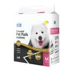 PETBEST 狗尿墊 狗尿片 PETBEST 竹炭檸檬加厚除臭超吸水 寵物尿墊 狗尿墊 狗尿片 [45x60 M碼 50枚] (桃紅)