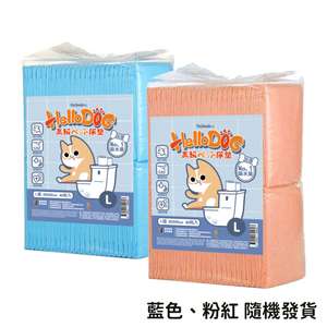 HelloDOG 狗尿墊 狗尿片推薦：HelloDOG 加厚强力吸濕 寵物尿墊 狗尿墊 狗尿片 [60x60 L碼 40枚]
