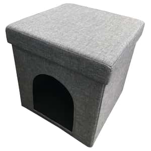 寵物床墊 貓床墊 封閉式折疊貓窩貓屋貓房子 深灰色