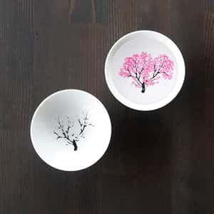 日本清酒杯 冷感變色櫻花杯 一盒2隻 - 限定品 (圖片4)