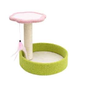 貓抓板 貓爬架 貓玩具 貓爬架 玩具嚴選 (中型 圓型底兜 顏色隨機)