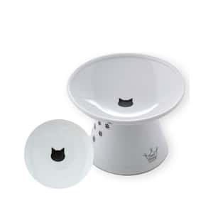 飲食用具 日本猫壱 necoichi ペット 陶瓷高腳寵物淺口小型點心碗 (貓犬用) DC-0712-SC01