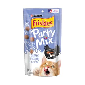 Friskies 貓零食 Friskies喜躍 Party Mix Crunch 貓零食 貓脆餅 醬汁火雞 6oz