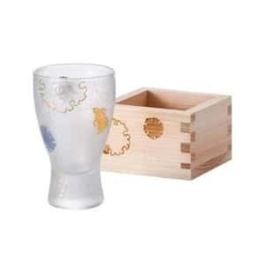清酒杯品配件 日本清酒杯 石塚硝子 枡酒杯 雪兔 100ml (6691)