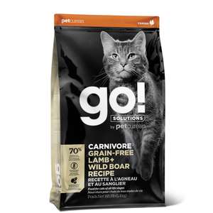 GO! SOLUTIONS 貓糧 貓乾糧推薦：GO! SOLUTIONS 無穀物貓糧 活力營養系列 羊肉豬肉 8lb (1303064T)