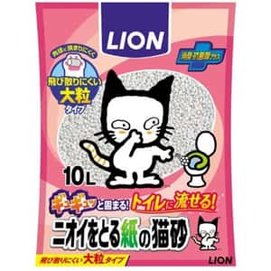 紙貓砂 日本獅王LION Pet 強勁消臭 紙貓砂 10L (停售)
