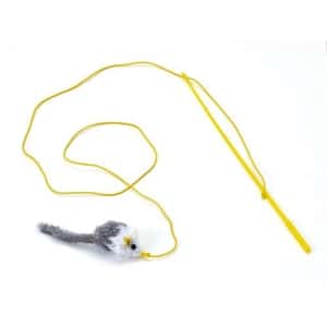 日本MARUKAN 老鼠逗貓棒 灰白 (圖片3)