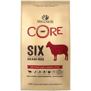 WELLNESS 狗糧 WELLNESS CORE 狗糧 SIX 無穀物 單一蛋白質抗敏配方 羊肉 22lb (88002) (停售)