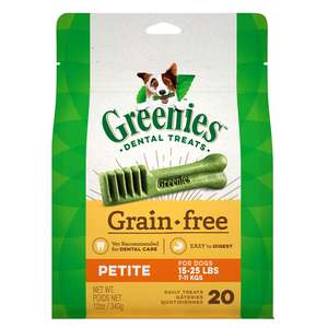 狗零食推薦：Greenies 狗零食 GF Petite 無穀物潔齒骨 迷你犬用 20支 12oz (10197577)