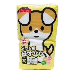 Inuneru 狗尿墊 狗尿片 日本Inuneru 狗狗魔術貼尿墊尿片紙尿褲 IN-098 3S碼 20枚 (黃)