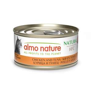 Almo Nature 貓罐頭 貓濕糧推薦：Almo Nature HFC 貓罐頭 天然系列 吞拿魚+雞肉 70g (9025)