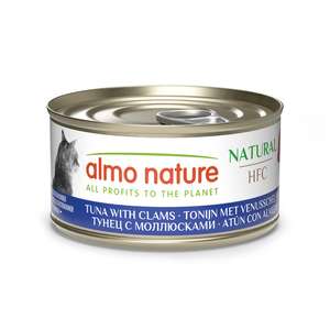 Almo Nature 貓罐頭 貓濕糧推薦：Almo Nature HFC 貓罐頭 天然系列 吞拿魚+蜆肉 70g (9045)