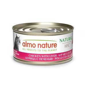Almo Nature 貓罐頭 貓濕糧推薦：Almo Nature HFC 貓罐頭 天然系列 雞肉+雞肝 70g (9413)