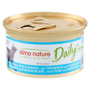 Almo Nature 貓罐頭 貓濕糧推薦：Almo Nature Daily Mousse 成貓罐頭 慕絲主食系列 吞拿魚+鱈魚 85g (147)