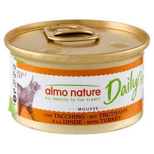 Almo Nature 貓罐頭 貓濕糧推薦：Almo Nature Daily Mousse 成貓罐頭 慕絲主食系列 火雞 85g (154)