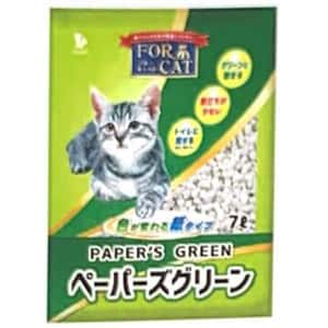 紙貓砂 For Cat Paper's Green 日本凝結 紙貓砂 綠茶味 7L (PPGR)