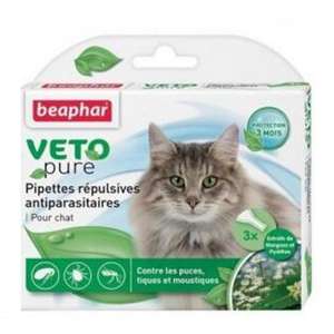 BEAPHAR 貓咪保健用品推薦：Beaphar VETO pure 成貓用回歸自然滴劑 1ml*3 (15616)