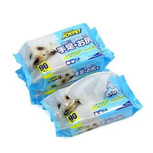 皮膚毛髮護理 清潔美容用品 日本JOYPET 狗狗清潔無香料非酒精 濕紙巾 1包入 (粉藍)