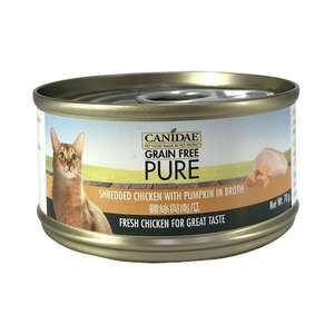 CANIDAE 咖比 貓罐頭 貓濕糧推薦：CANIDAE 咖比 PURE 貓罐頭 雞絲及南瓜 70g (6178)