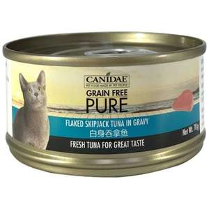 CANIDAE 咖比 貓罐頭 貓濕糧推薦：CANIDAE 咖比 PURE 貓罐頭 白身吞拿魚 70g (6186)