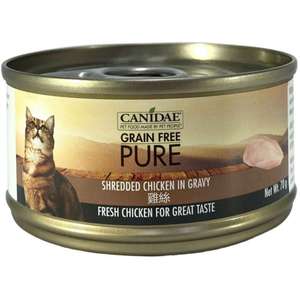 CANIDAE 咖比 貓罐頭 貓濕糧推薦：CANIDAE 咖比 PURE 貓罐頭 雞絲 70g (6182)
