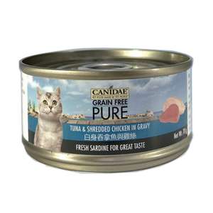CANIDAE 咖比 貓罐頭 貓濕糧推薦：CANIDAE 咖比 PURE 貓罐頭 白身吞拿魚及雞絲 70g (6196)