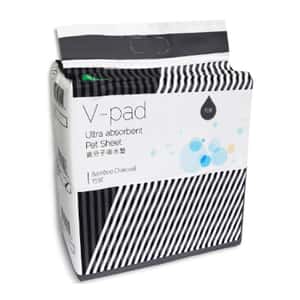 Vpad 狗尿墊 狗尿片 V-pad 竹炭高分子吸水寵物尿墊 狗尿墊 狗尿片 [60x90 L碼 25枚] (998917)
