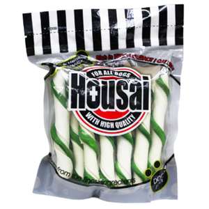 Housai 狗零食推薦：Housai 狗零食 潔齒骨 綠茶扭紋棒 20支 998838
