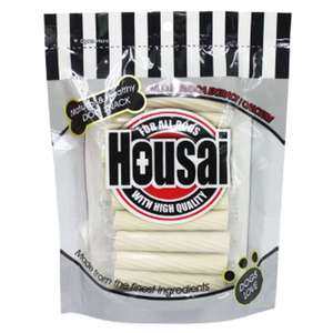 Housai 狗零食推薦：Housai 狗零食 潔齒骨 雙色螺旋夾心棒 16支 380g (998840)