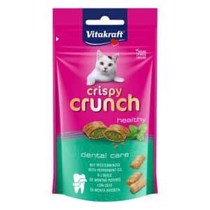 Vitakraft 貓零食 Vitakraft 健齒夾心脆粒 薄荷油dental care WITH PEPPERMINT OIL 60g (綠) (VK28813B)