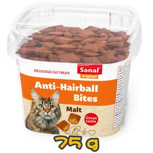 Sanal 貓零食 寵物零食推薦：Sanal 零食嚴選 去毛球香脆小食 75g (橙色) (SAN5712)