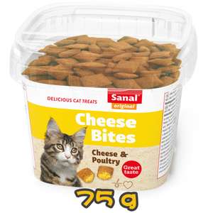 Sanal 貓零食 寵物零食推薦：Sanal 零食嚴選 高鈣強心香脆 75g (黃色) (SAN5722)