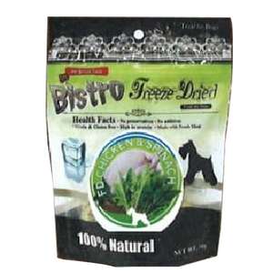 狗零食推薦：Bistro Freeze Dried 狗零食 脫水雞肉 菠菜 50g (NBT998515)