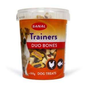 狗零食推薦：Sanal DUO BONES 夾心四和菜 雞+魚 300g (橙) (SAN9810)