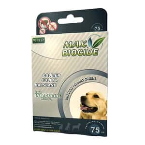 狗狗日常用品 Max Biocide 狗狗 天然草本 香葉驅蚤頸帶 大型犬用 75cm 黑色 (NW956006)