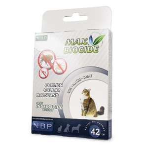 貓咪保健用品推薦：Max Biocide 貓用香茅驅蚤頸帶 42cm 黑色 (NBP50000)