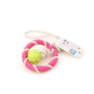 狗玩具 Aduck 玩具嚴選 狗狗訓練玩具 大環球繩磨牙 (顏色隨機)